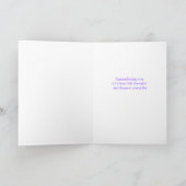 Beileid Violet Bouquet Herzliche Gedanken Karte (Innenseite)