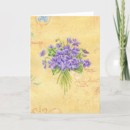 Beileid Violet Bouquet Herzliche Gedanken Karte