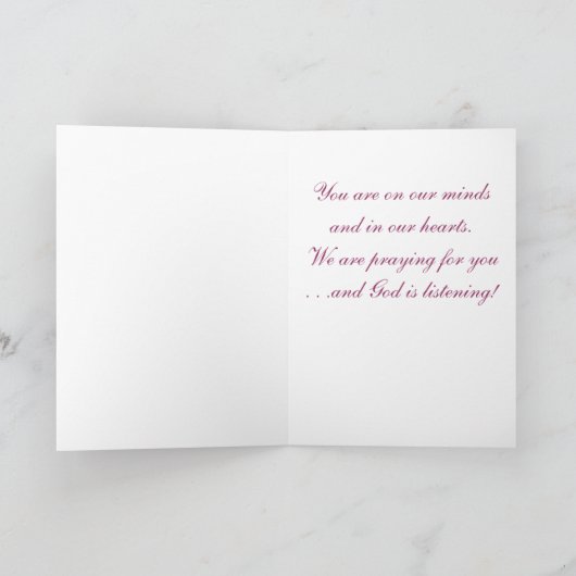 Beileid vom Herzen Karte (Innenseite)