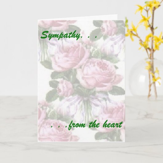 Beileid vom Herzen Karte (Gelbe Blume)