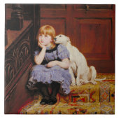 Beileid (von Briton Riviere) Fliese (Vorderseite)