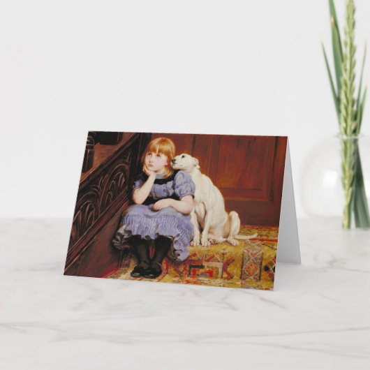 Beileid (von Briton Riviere) Karte (Vorderseite)