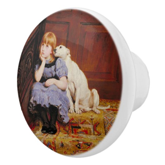 Beileid (von Briton Riviere) Keramikknauf (Rechts)