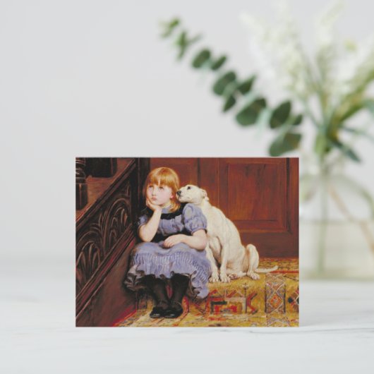 Beileid (von Briton Riviere) Postkarte (Stehend Vorderseite)