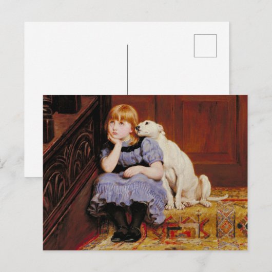 Beileid (von Briton Riviere) Postkarte (Vorne/Hinten)