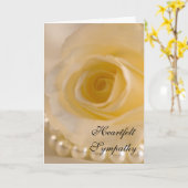 Beileid von Rosen und Perlen Karte (Gelbe Blume)
