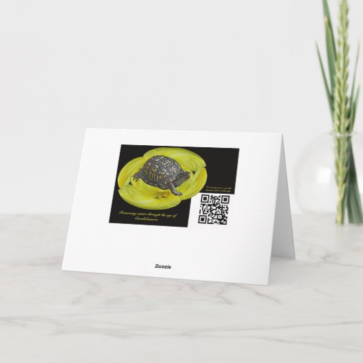 Beileid von uns - Wildblume mit blauer Flagge Karte (Rückseite)