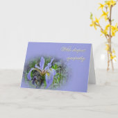 Beileid von uns - Wildblume mit blauer Flagge Karte (Gelbe Blume)