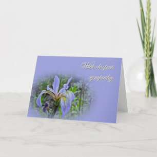 Beileid von uns - Wildblume mit blauer Flagge Karte