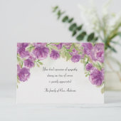 Beileid Wasserfarbe Danke Karte (Stehend Vorderseite)