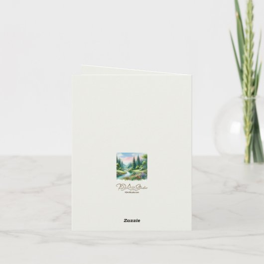 Beileid Wasserfarbe Dankeskarte (Rückseite)