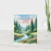 Beileid Wasserfarbe Dankeskarte (Vorderseite)