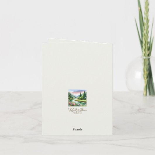 Beileid Wasserfarbe Dankeskarte (Rückseite)