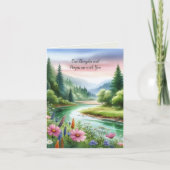 Beileid Wasserfarbe Dankeskarte (Vorderseite)