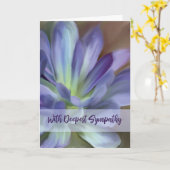 Beileid Wasserfarbe Lila und Blau Große Blume Karte (Gelbe Blume)