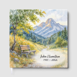 Beileid Wasserfarbener Bergsee-Zauber Gästebuch