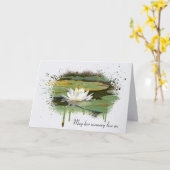 Beileid Water Lily Abstrakt Karte (Gelbe Blume)