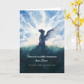 Beileid "Watercolor Angel Dog Condolence" Karte (Gelbe Blume)
