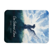 Beileid "Watercolor Angel Dog Condolence" Magnet (Horizontal)