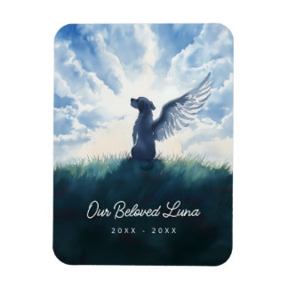 Beileid "Watercolor Angel Dog Condolence" Magnet