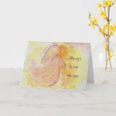 Beileid Watercolor Angel Malerei Karte (Gelbe Blume)