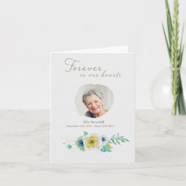 Beileid Watercolor Blume Wreath Foto Vielen Dank Dankeskarte