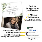 Beileid Watercolor Greenery Foto Vielen Dank Dankeskarte