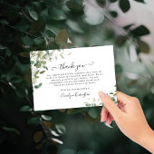 Beileid Watercolor Greenery Foto Vielen Dank Dankeskarte