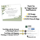 Beileid Watercolor Greenery Vielen Dank Dankeskarte