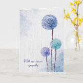 Beileid Watercolor-Leuchter Karte (Gelbe Blume)