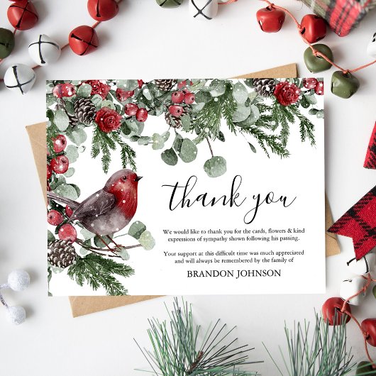 Beileid Weihnachts-Beerdigung Danke