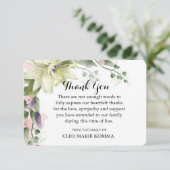 Beileid "Weiße Lilien" (Wasserfarben) Danke, Karte (Stehend Vorderseite)