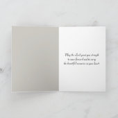 Beileid Weiße Rosen am Strand Sand Karte (Innenseite)