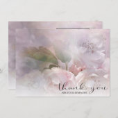 Beileid Weißrosa Blüten DANKEN | FOTO Dankeskarte (Vorne/Hinten)