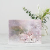 Beileid Weißrosa Blüten DANKEN | FOTO Dankeskarte (Stehend Vorderseite)