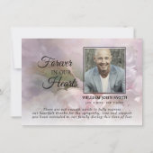 Beileid Weißrosa Blüten DANKEN | FOTO Dankeskarte (Rückseite)