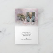 Beileid Weißrosa Blüten DANKEN | FOTO Dankeskarte (Innenseite)