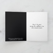 Beileid White Egret auf Wasser Lily Pad Karte (Innenseite)