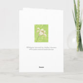 Beileid White Lily Religious Comfort Peace Card Karte (Rückseite)