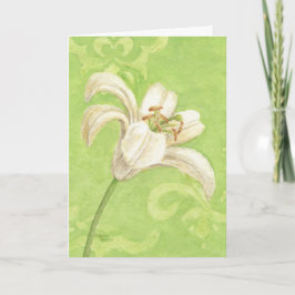 Beileid White Lily Religious Comfort Peace Card Karte