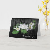 Beileid White Lotus Candle mit Raindrops Karte (Gelbe Blume)