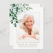 Beileid White Magnolia Foto Beerdigung Dankeskarte (Vorne/Hinten)