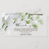 Beileid White Orchids vielen Dank | FOTO Dankeskarte (Vorne/Hinten)