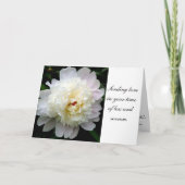 Beileid White Peony Card Karte (Vorderseite)