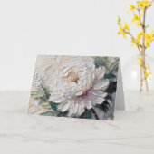 Beileid White Peony Impasto Malerei Karte (Gelbe Blume)