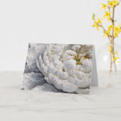 Beileid White Peony Impasto Malerei Karte (Gelbe Blume)