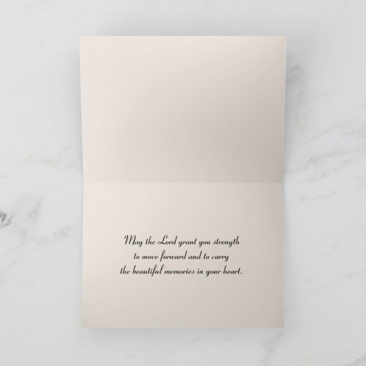 Beileid White Rose am Strand Sand Karte (Innenseite)