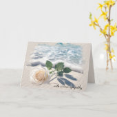 Beileid White Rose am Strand Sand Karte (Gelbe Blume)