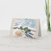 Beileid White Rose am Strand Sand Karte (Vorderseite)