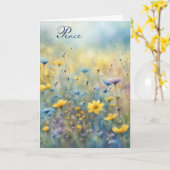 Beileid Wilflower Meadow Karte (Gelbe Blume)